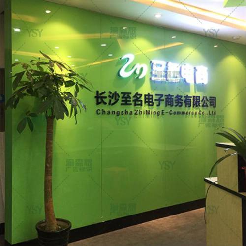 前台公司形象墙定制 亚克力水晶logo发光字企业背景墙PVC安装制作 - 图3