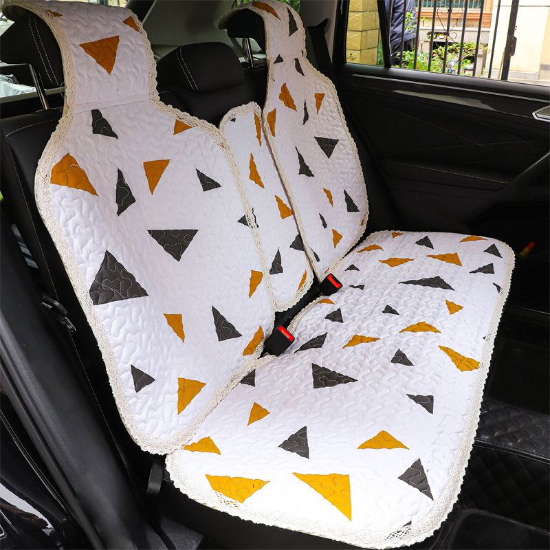 汽车座垫套纯棉车坐垫四季垫通用半包女士车内坐垫后座垫田园碎花,淘宝优惠券,粉丝福利购,淘宝优惠卷