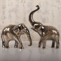 Xinjiang Pakistan bronze ware handmade elephant Xuanguan home boilerplate couple objects handicraft swing pieces