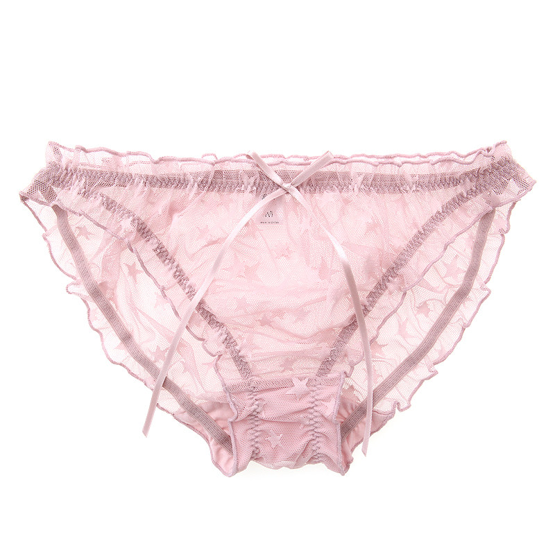 日系甜美内裤女士梦幻网纱星星少女短裤唯美性感透视低腰三角裤,淘宝优惠券,粉丝福利购,淘宝优惠卷