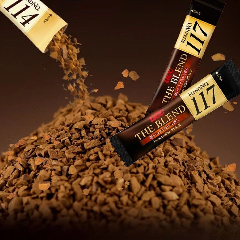 进口冻干咖啡UCC悠诗诗117冻干速溶纯黑咖啡粉30条*1盒便携装,淘宝优惠券,粉丝福利购,淘宝优惠卷