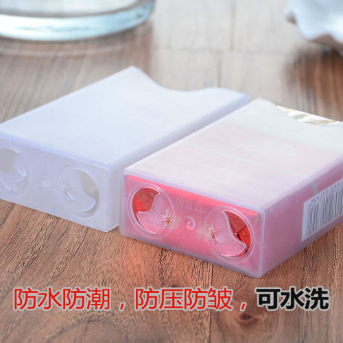 创意个性便携盒子香烟盒薄30个装防潮防压透明塑料软包烟盒套烟壳 - 图2