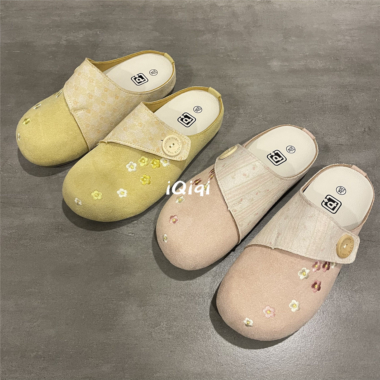 七七主人家 休闲浅口单鞋2026春季新款反绒平底半拖包头勃肯鞋女,淘宝优惠券,粉丝福利购,淘宝优惠卷