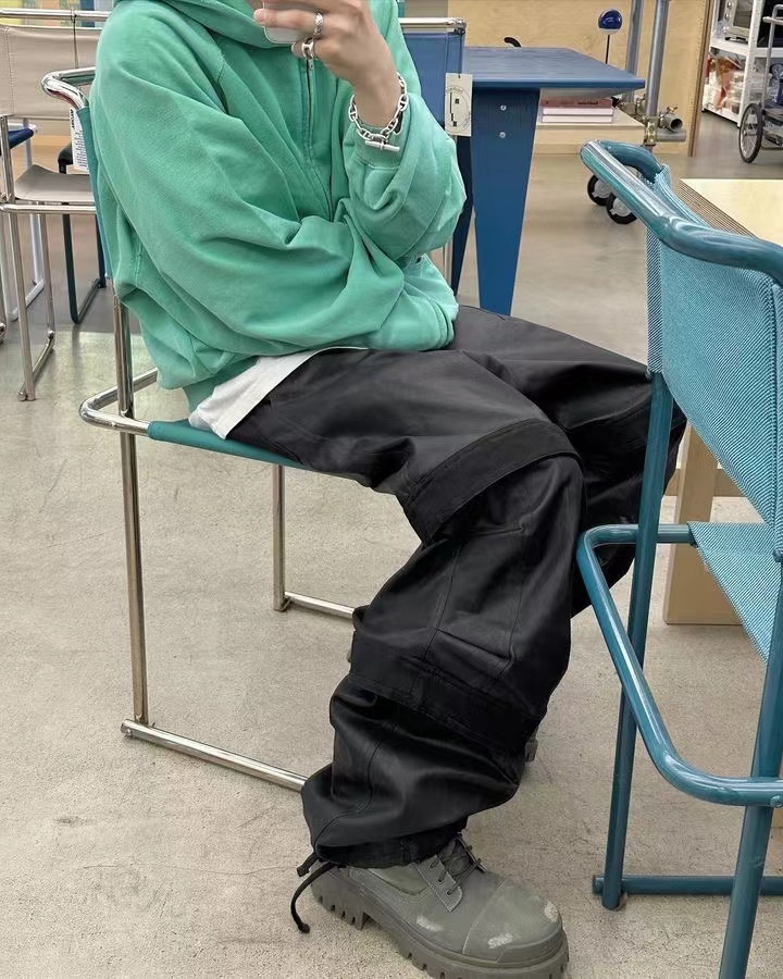 实体现货 Far Archive 伞兵裤宽松多口袋工装裤廓形小众机能长裤 - 图3