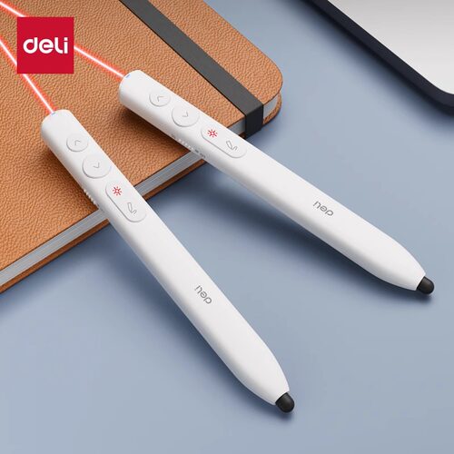 【手写批注】得力触控会议演示触屏翻页笔 专业课件批注笔PPT批注笔教师课件批改神器压感手写激光翻页二合一 - 图0