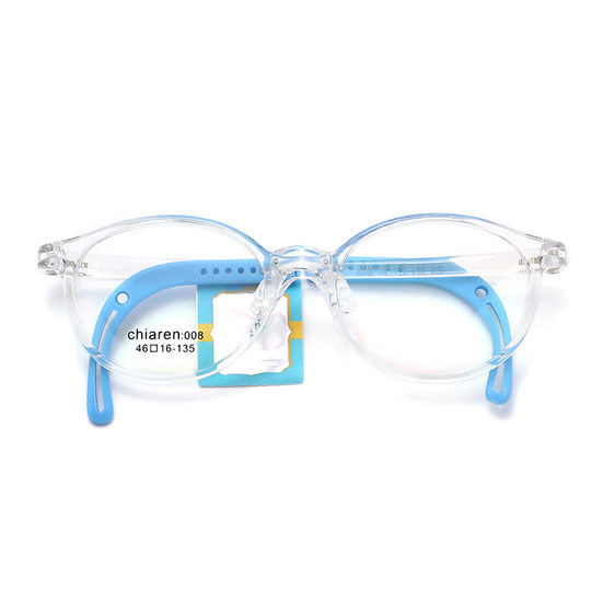 西安快速配镜儿童眼镜架圆框TR超轻防滑眼镜框可配近视眼镜ZC008