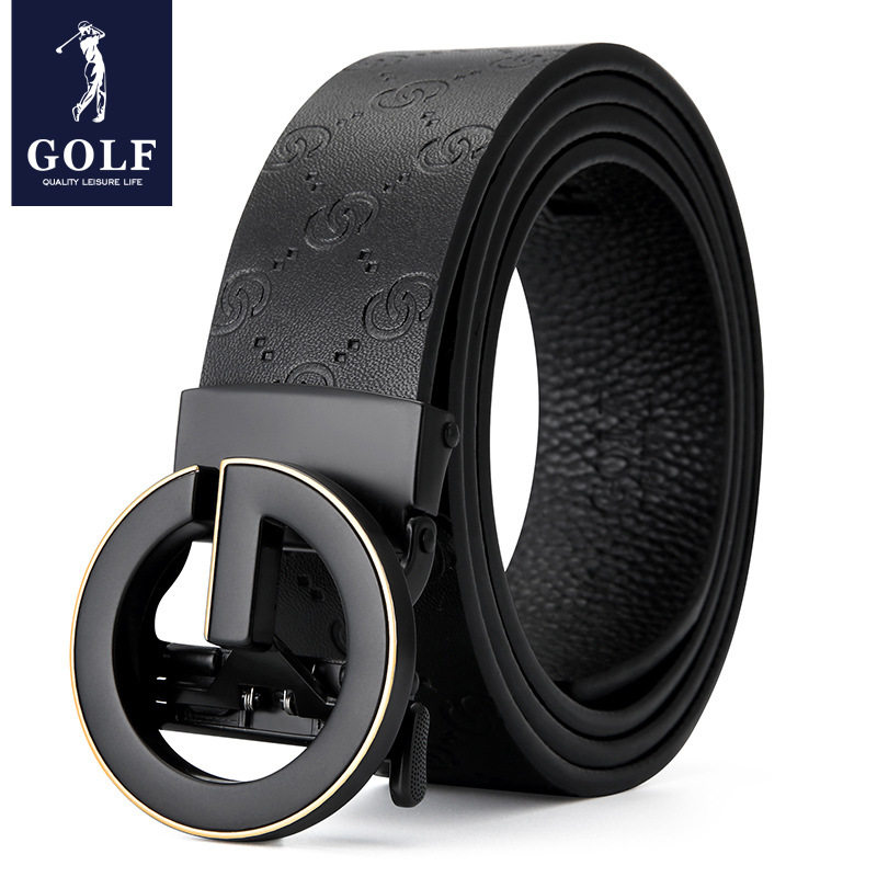 GOLF男士真皮皮带2025新款高档商务自动扣腰带年轻人时尚牛皮裤带,淘宝优惠券,粉丝福利购,淘宝优惠卷