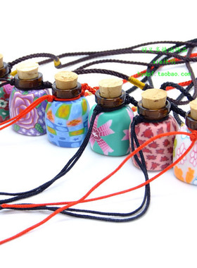 精油瓶香薰项链大方朱砂吊坠