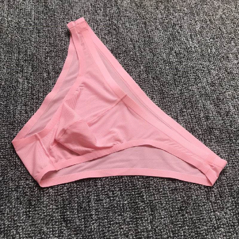 梵卡兹男士内裤青年低腰性感一片无痕冰丝透气透明比基尼小三角裤,淘宝优惠券,粉丝福利购,淘宝优惠卷