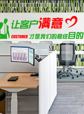 企业公司员工激励让客户满意墙贴