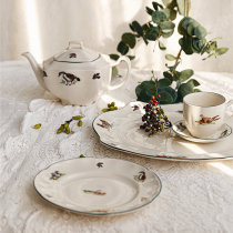 One-hon-original single porcelain tableware mandarin fish dish sweet pint coffee cup pot double ear with lid sugar jars to sell