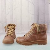Martens, кожаные повседневные короткие сапоги со шнурками подходит для мужчин и женщин, воловья кожа, из натуральной кожи, круглый носок, средний каблук, для влюбленных