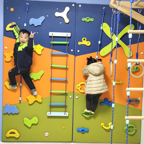 儿童幼儿早教家庭室内软包墙面软体攀岩板家用攀爬墙玩具教具器材 - 图1