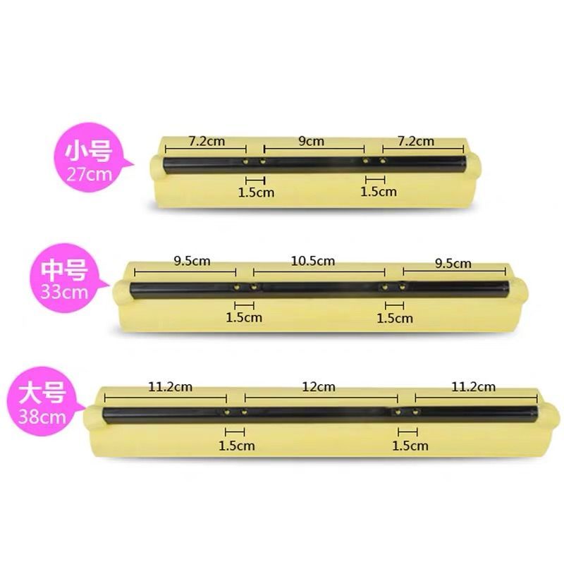 通用海绵拖把头替换海绵滚轮式家用胶棉吸水拖布墩布头27 33 38CM - 图1