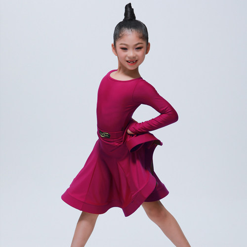 断码清仓福袋康尼拉丁舞服女表演比赛演出练功服儿童舞蹈裙子套装 - 图3
