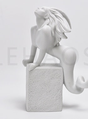 纯白色十二星座摆件礼物创意陶瓷