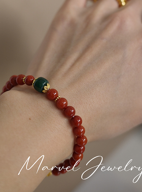 天然南红玛瑙金刚杵手串女