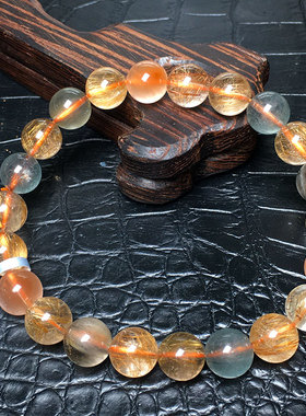 天然彩发晶铜顺发福禄寿男女手串