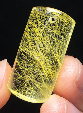 天然金发晶顺发饰品吊坠男女同款