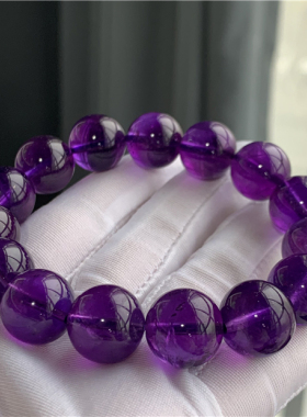 乌拉圭天然紫水晶手链单圈