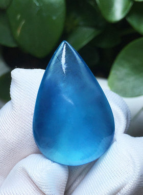 巴西天然冰种海蓝宝吊坠