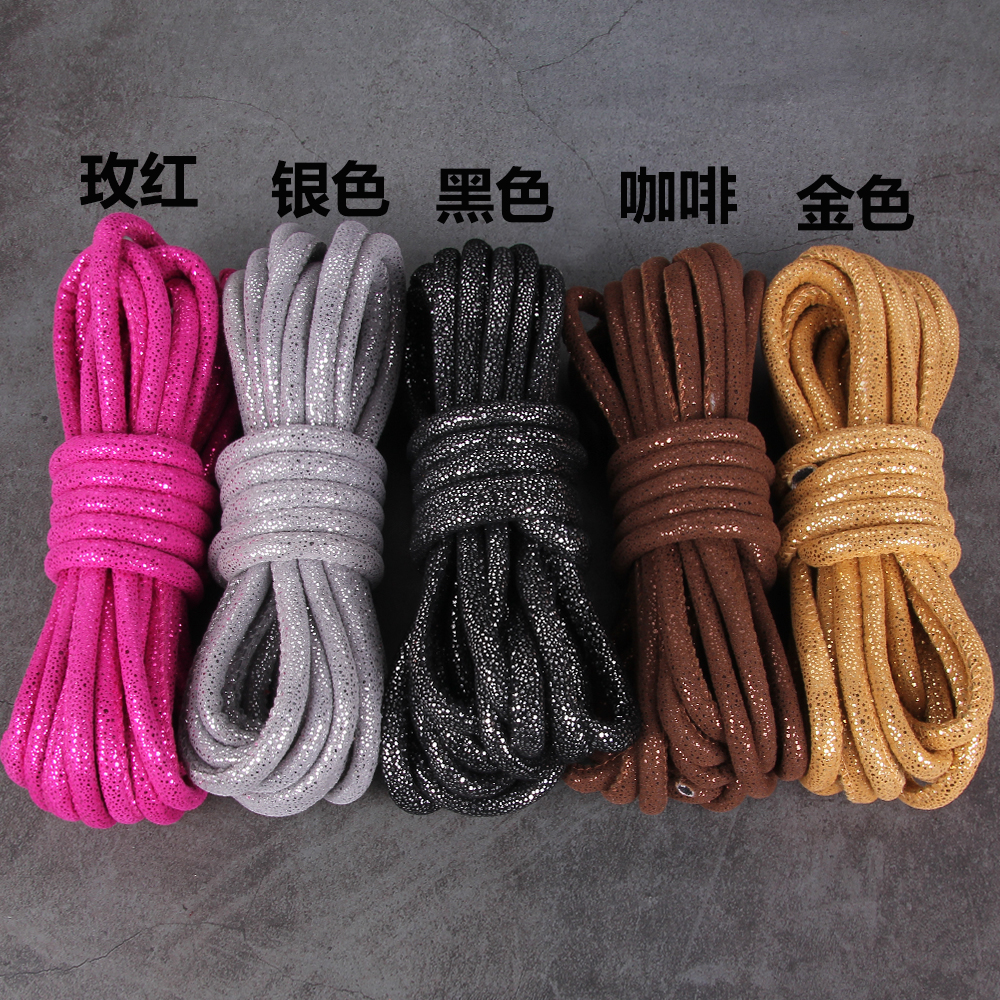 DIY6毫米 饰品腰带配件宠物项圈皮绳 背包包抽绳 布艺皮绳PU皮绳 - 图0