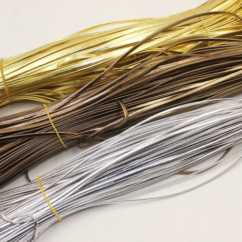 DIY кожаная веревка 40 % скидка кожаная полоса/аниме универсальная края/струна железная цепь кожаная полоса темно -золотая серебряная веревка из кожи