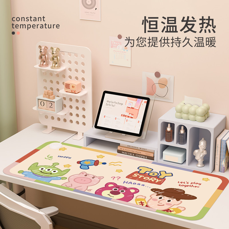 加热鼠标垫超大暖桌垫女生左侧开关冬季办公室桌面加热垫儿童写字桌垫学生书桌垫电脑键盘垫发热暖手电热桌垫,淘宝优惠券,粉丝福利购,淘宝优惠卷