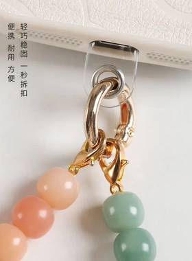 天然小清新菩提手串手机挂件防丢手链多宝单圈吊坠饰品文玩女