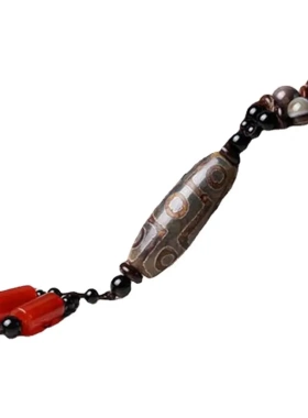 西藏天珠链天眼玛瑙吊坠项链手链日韩个性饰品男女款手链短链