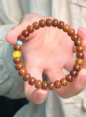 天然高抛设计款库克桶珠单圈菩提子手串佛珠念珠男女文玩手链