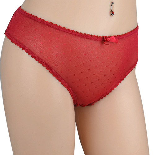 外贸原单高品质弹力透气网纱面料女大码丁字裤T裤圆点多色 XL XXL - 图0