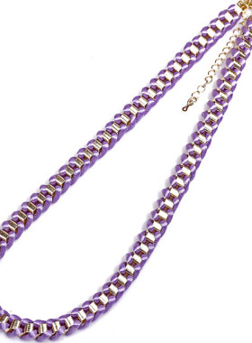 欧美金属编织配饰毛衣链