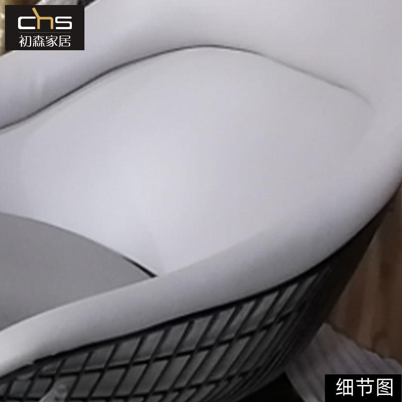 初森家具Platner Easy Chair普拉特纳躺椅轻奢不锈钢布艺沙发椅 - 图2