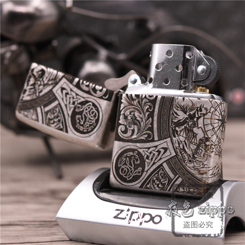 夜色zippo正品  仿古银 雕刻 天启四骑士,淘宝优惠券,粉丝福利购,淘宝优惠卷