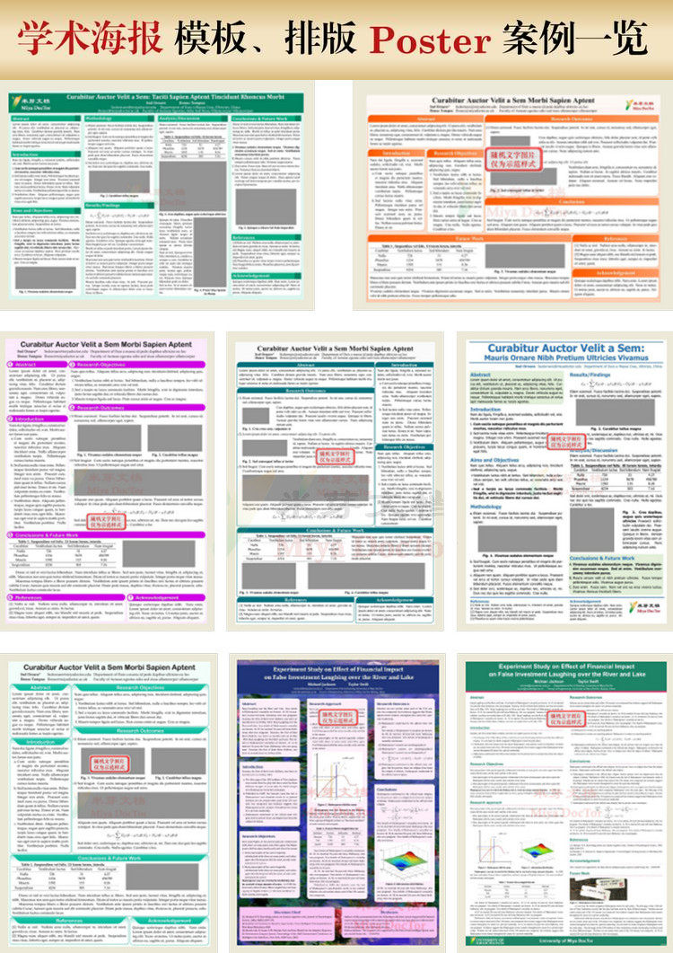 学术海报Poster排版可编辑LaTeX模板定制会议讲座答辩壁报电子版_虎窝淘