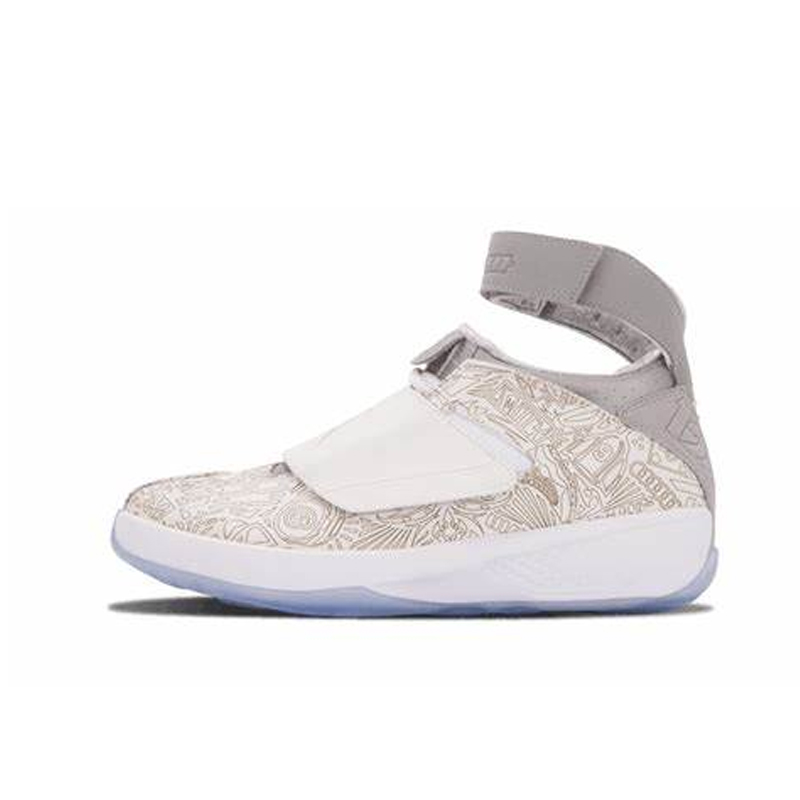 库客 Air Jordan20 AJ20黑红黑白镭射男子篮球鞋 743991-100-图3