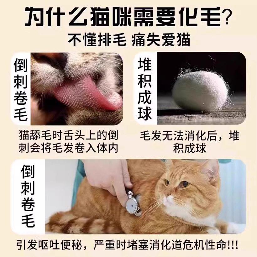 猫用化毛膏猫咪狗专用排毛去毛球调理肠胃益生菌猫草片营养补充剂,淘宝优惠券,粉丝福利购,淘宝优惠卷