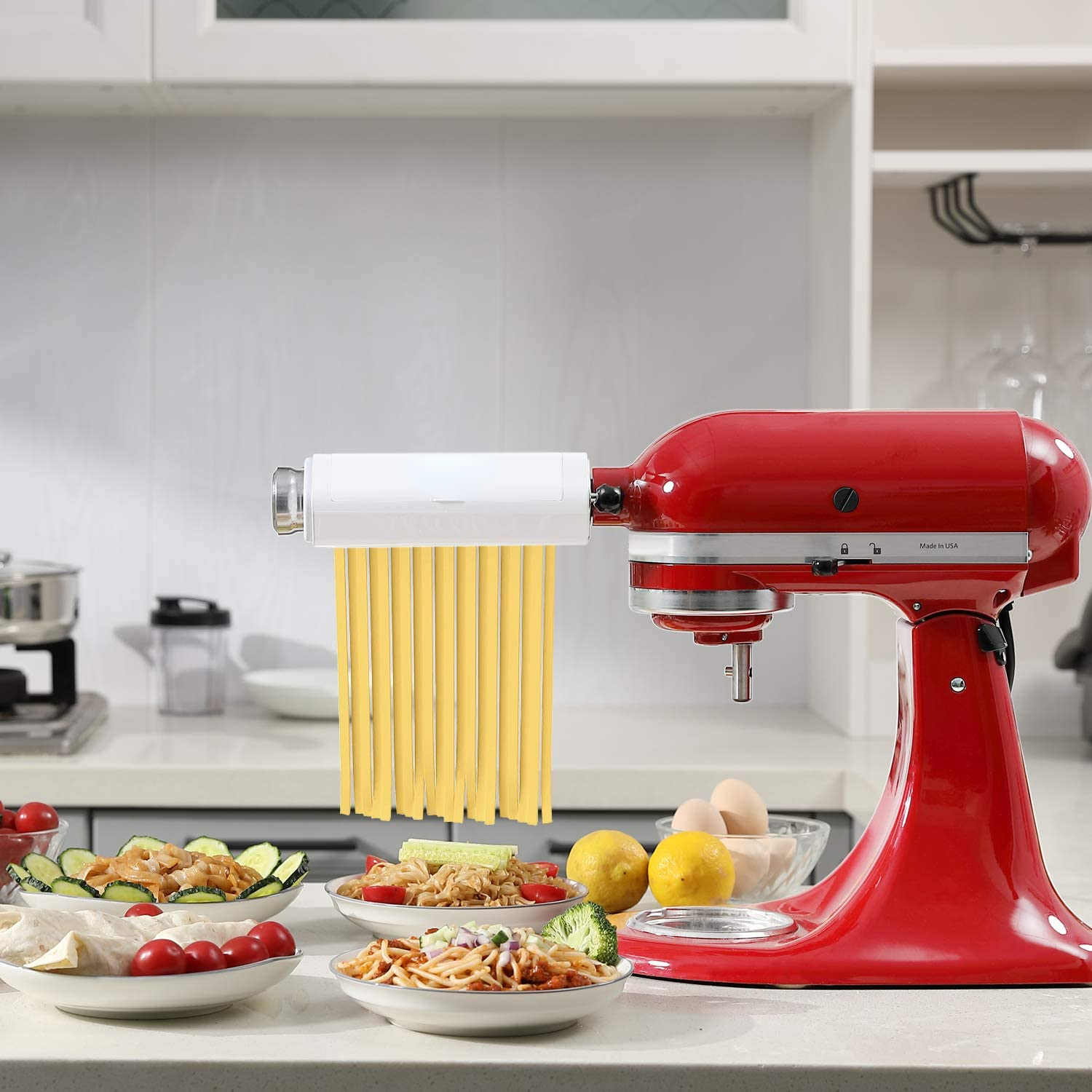 KitchenAid厨师机通用3合1配件家用切面压面制作厨房工具_虎窝淘