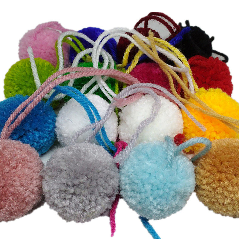 4cm带尾巴毛线圆球球毛绒球彩色抱枕球DIY靠垫箱包挂饰物8个包邮,淘宝优惠券,粉丝福利购,淘宝优惠卷