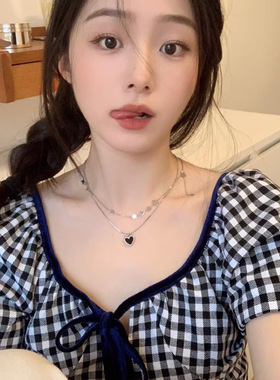 甜酷星星流苏爱心项链女ins潮轻奢小众锁骨链设计感高级颈链配饰