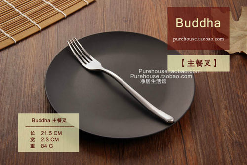 BUDDHA不锈钢主餐叉牛排叉意大利面叉子西餐叉食品叉吃饭叉子 - 图0