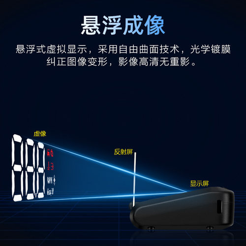汽车抬头显示器HUD车载投影仪OBD汽车通用高清速度水温转速显示器 - 图2