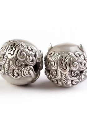 铜镀银做旧貔貅天禄邪邪圆珠可爱小兽手串项链吊坠配饰情侣吊坠