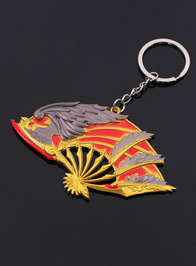 无畏周边威龙之刃烈火凤凰扇子烈焰淬刃双刀金属武器模型摆件