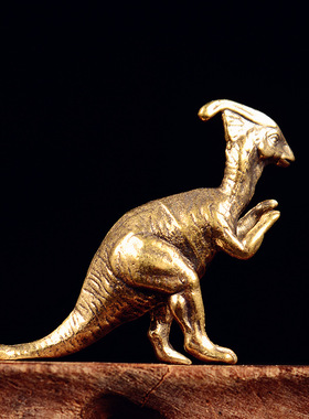 纯黄铜恐龙摆件侏罗纪工艺品客厅办公室家居创意饰品桌面摆件