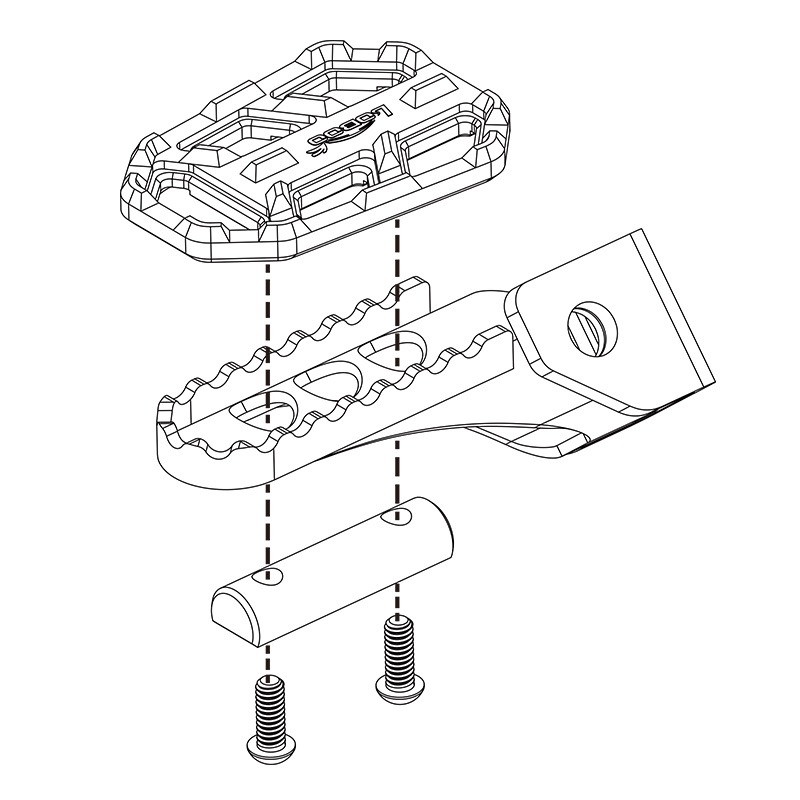 LOBOO萝卜加宽脚踏 摩托车脚踏改装宝马F750GS/850GS加大加宽脚踏 - 图3