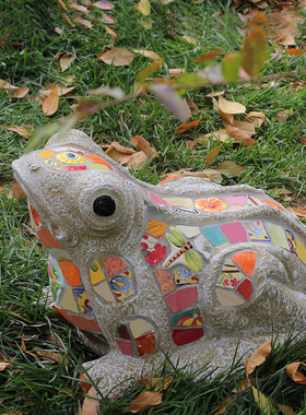 院子欧式风陶瓷仿真动物园林青蛙