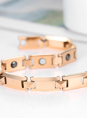 男士单身手链钛钢磁疗锗石保健