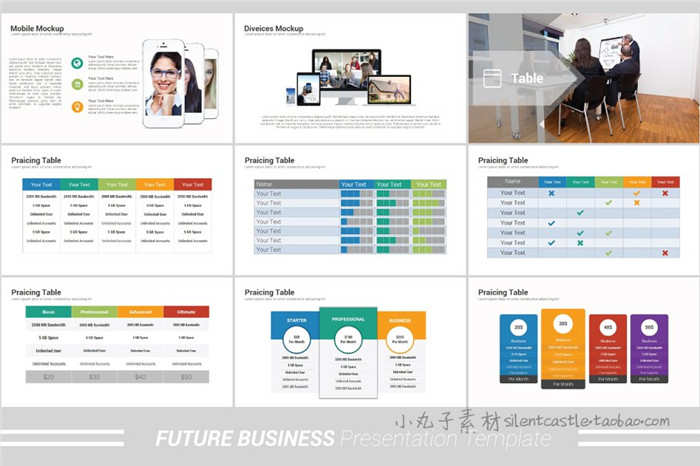 T0012设计素材演示文稿模板Future Business Keynote Template - 图1